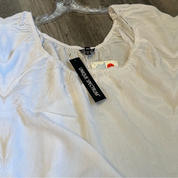 Unique Spectrum Women’s Short White Dress Casual Size 3X NWT - Picture 7 of 7